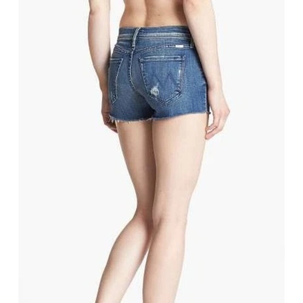 Mother Denim Short Short Fray in Graffiti Girl